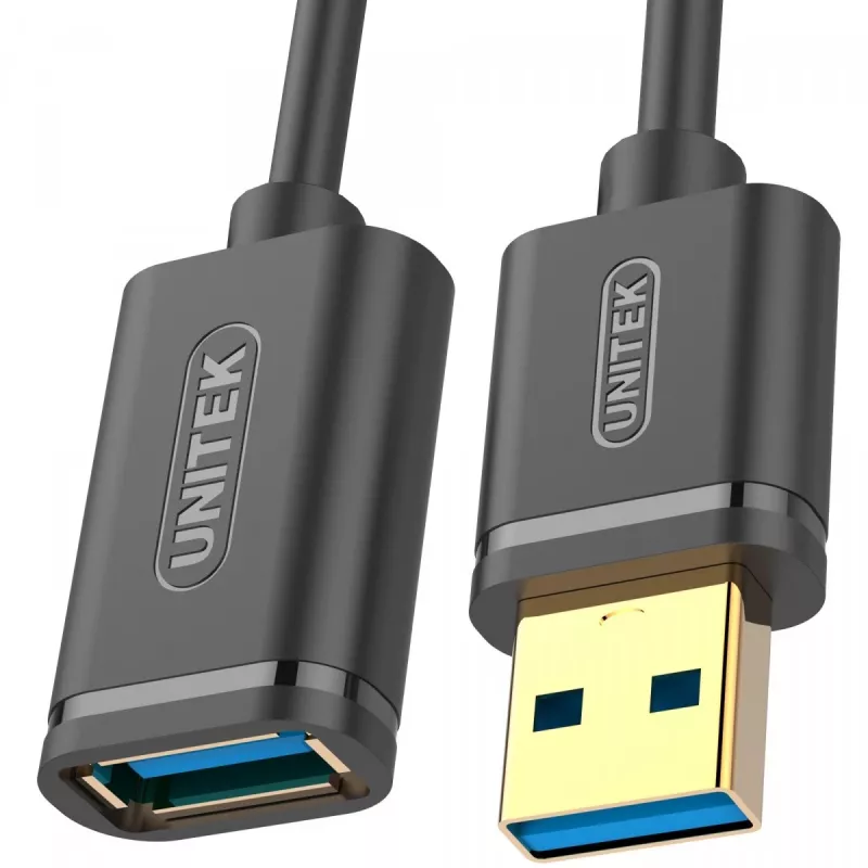 UNITEK Y-C457GBK USB laidas USB 3.2 Gen 1 (3.1 Gen 1) 1 m USB A juodas