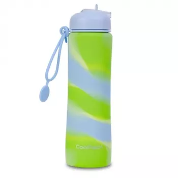 Sportinis vandens butelis Cool Pack Silikoninis butelis Z14770 600 ml Mergaitėms Mėlynas