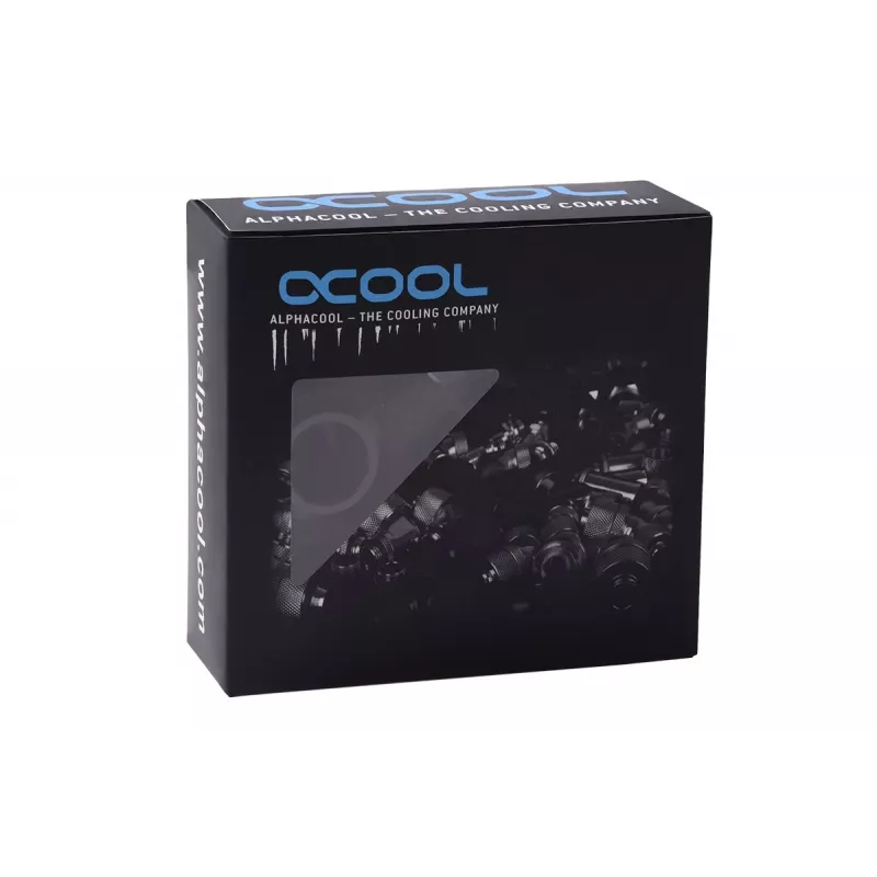 Jungiamųjų detalių rinkinys Alphacool 17475 – žalvariniai, juodi, Ø 22 mm, H 20 mm