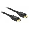 Delock DisplayPort kabelis – DisplayPort (vyriškas) į DisplayPort (vyrišką) – 3 m – su užraktu – juodas