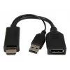 Cablexpert vaizdo adapteris DisplayPort į HDMI su USB maitinimu - 10 cm