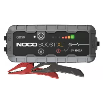 Užvedimo starteris NOCO GB50 1500 A Ličio jonų, 35 Wh, IP65, benzinui iki 7 L / dyzelinui iki 4,5 L, įmontuotas žibintuvėlis, USB 5V/2,1A