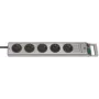 Brennenstuhl 1153340115 Ilgintuvas Super-Solid Line 5 kištukinių lizdų 2,5 m H05VV-F 3G1,5, Sidabrinis