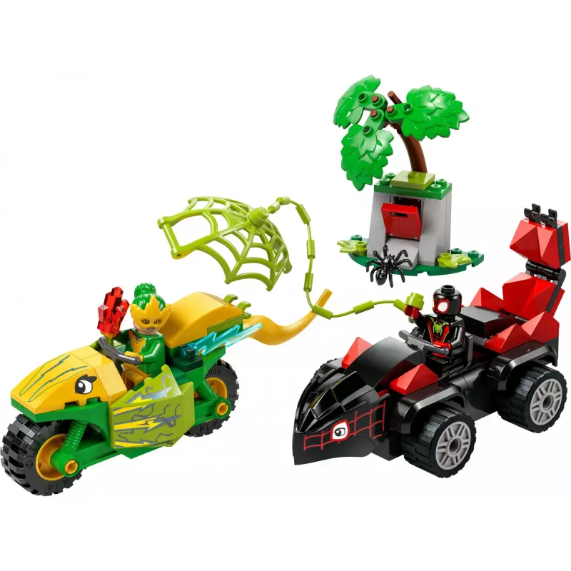 LEGO MARVEL 11198 Sukiojo ir Elektro dinozaurų automobilių gaudynės