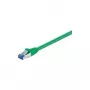 Wentronic Goobay CAT 6a Patch Laidas, S/FTP (PiMF), Žalias, 0,5 m - LSZH Halogen-Free, Varis (93660)