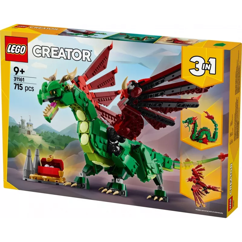 LEGO CREATOR 3 IN 1 31161 Viduramžių drakonas