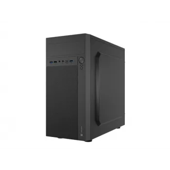 Kompiuterio korpusas NATEC Helix Mini Tower juodas – microATX/Mini-ITX, 3x3,5 col. + 5x2,5 col., 33 cm GPU, USB-C/USB-A prievadai