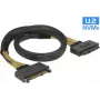 SAS kabelis DeLOCK 85738 0.5m 4 Gbit/s Juodas
