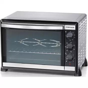 Orkaitė-grilis Rommelsbacher BG 1805/E nerūdijantis plienas – 42 L, 80–230 °C, 7 režimai, rotiseris