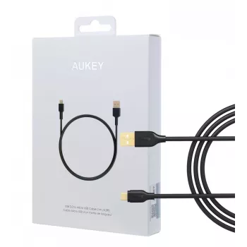 AUKEY CB-MD1 Black greito įkrovimo laidas micro USB-USB | 1m | 5A | 480 Mbps