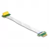 DeLOCK Riser Card PCI Express x1 jungtis prie x1 lizdo 90° kampu su FPC kabeliu 15 cm