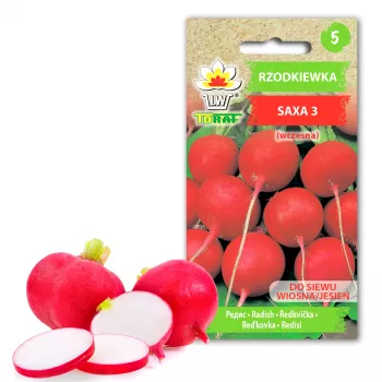 Sėklos ridikėlių Saxa 3, 10g daržovių sėklų pakuotė