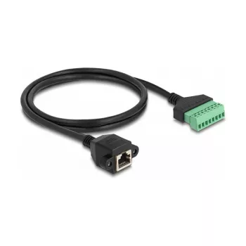 DeLOCK RJ45 kabelis Cat.6 moteriška jungtis prie gnybtų bloko adapteris 1 m