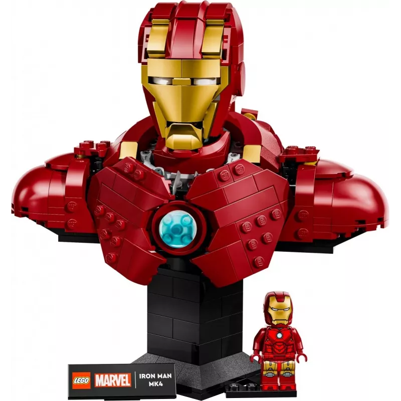 LEGO konstravimo rinkinys Marvel Super Heroes Geležinis žmogus MK4 3D modelis, 436 detalės, 1 minifigūrėlė, nuo 18 m.