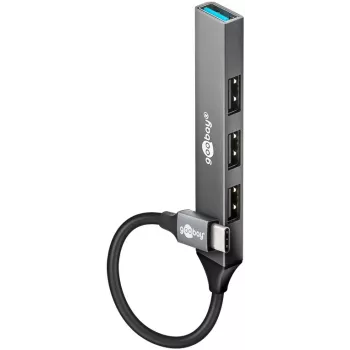 Goobay Slim 4-Port USB-Hub, USB-C™ į USB-A, USB 3.2 (74457)
