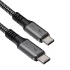 Akyga AK-USB-34 USB-C – USB-C Thunderbolt 3 kabelis, 40 Gbps, 100 W, 1,5 m, juodas