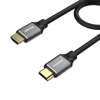 Unitek C137W HDMI 2.1 laidas, 1,5 m, 48 Gbps, 8K@60Hz, 4K@120Hz, eARC, paauksuoti kištukai, juodas