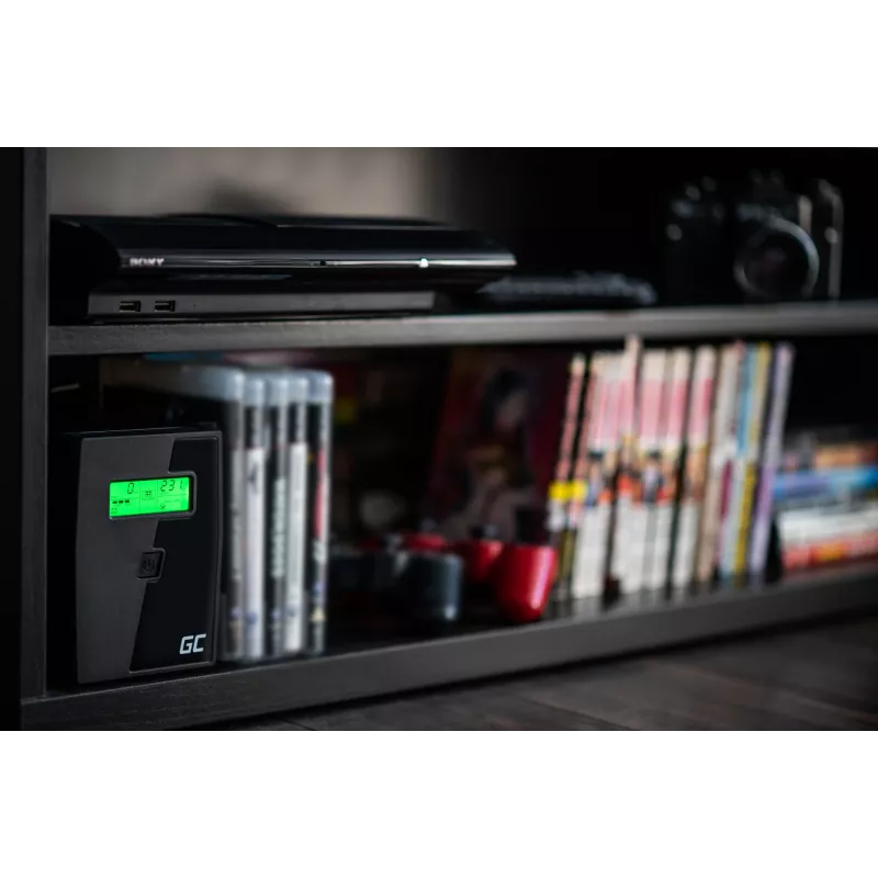 Green Cell UPS01LCD nepertraukiamo maitinimo šaltinis (UPS) Linijinis-interaktyvus 0.6 kVA 360 W 2 lizdai