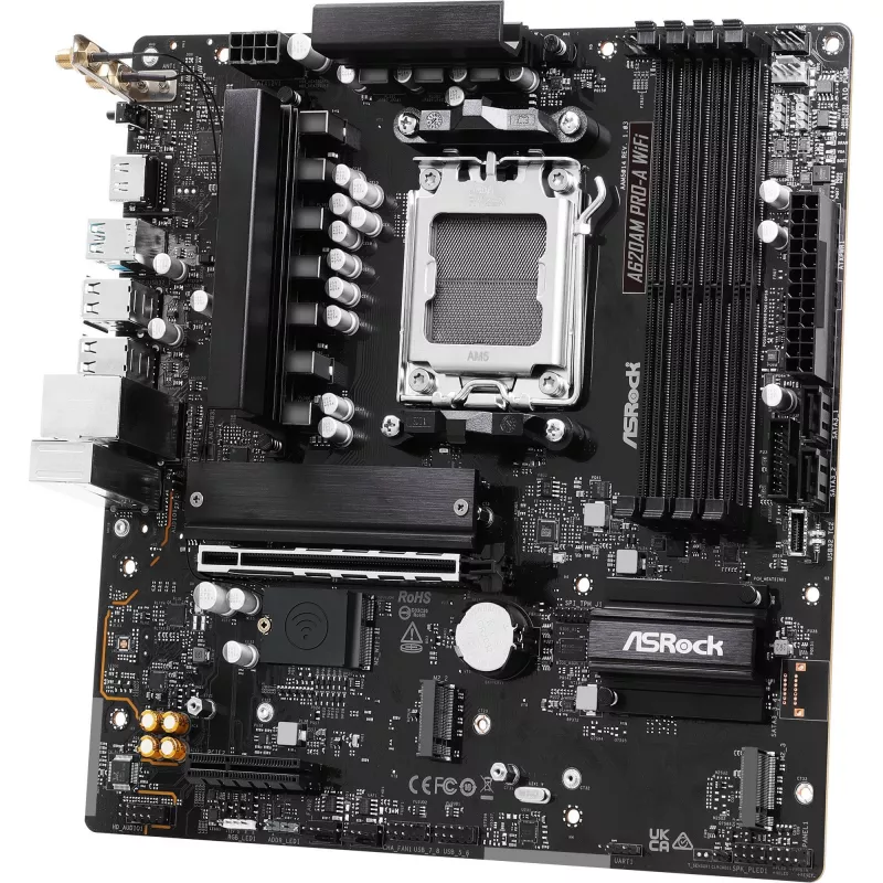 Motininė plokštė ASRock A620AM Pro-A WiFi AM5 mATX