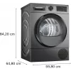 Bosch WQG245DXSN Šilumos siurblio džiovinimo mašina 9 kg
