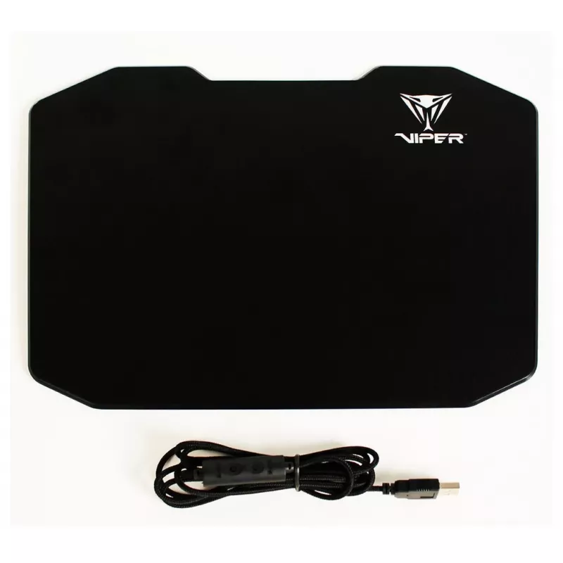 Patriot Viper PV160UXK pelės kilimėlis žaidėjams su LED apšvietimu, polimeras ir guma, neslidus pagrindas, 353,5 x 242,7 mm, juodas