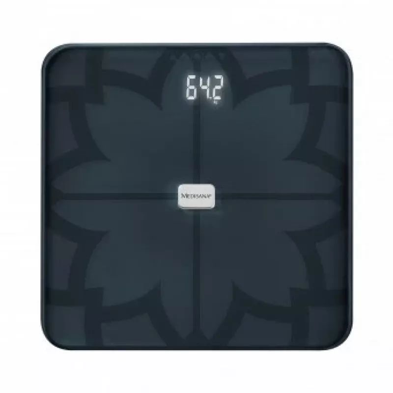 Medisana BS 450 kūno analizatoriaus svarstyklės, 180 kg, juodos, Bluetooth, ITO jutikliai (40510)