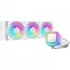 All-in-one skysčio aušintuvas DeepCool LE360 WH V2 12 cm Baltas – 360 mm radiatorius, 3x120 mm ventiliatoriai, LGA 1851 palaikymas