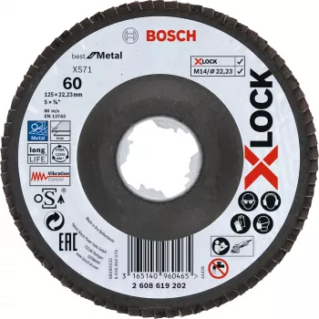 Bosch X-LOCK X571 BEST FOR METAL šlifavimo diskas