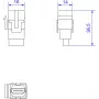 HDMI Keystone Jack Bachmann 918.0411 – HDMI 2.0 modulis sieninėms plokštėms ir pataisų skydams