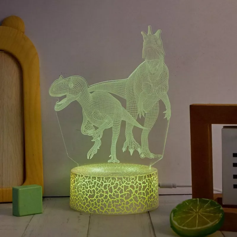 Stalinė LED lempa MANTA SNL117RGB RGB 3D dinozauras dekoratyvinis apšvietimas