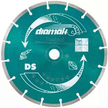 Makita Diamak deimantinis pjovimo diskas betonui, marmurui, skalūnui, minkštai plytai, cementiniam blokui - 115 mm (D-61123)