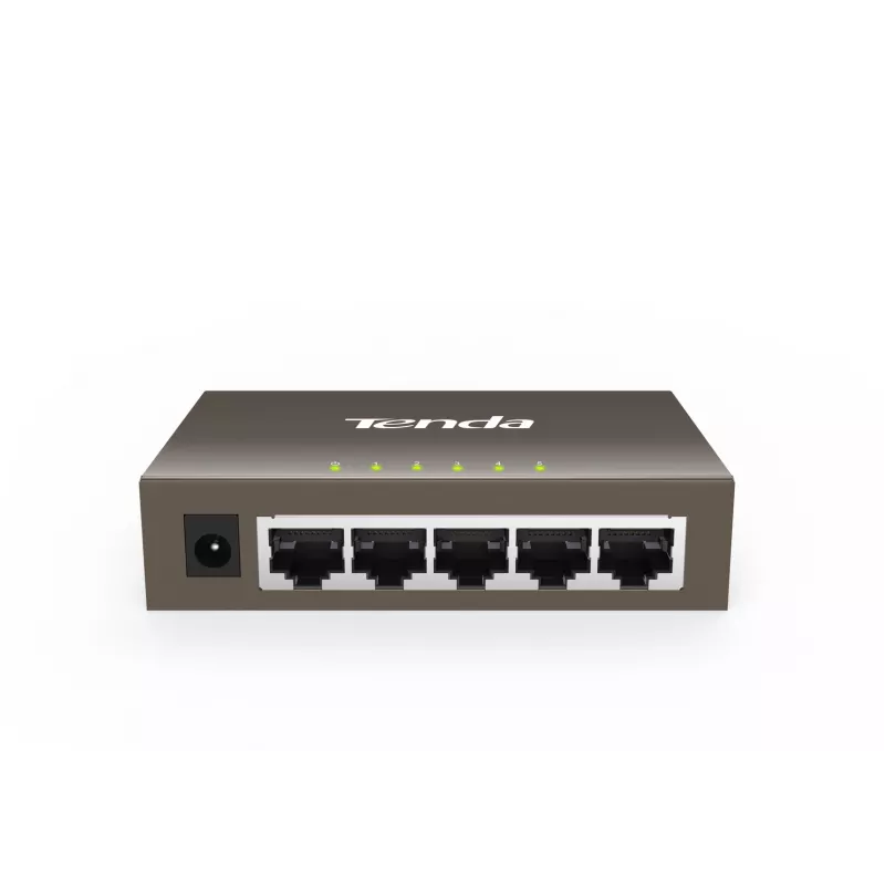 TENDA TEG1005D nevaldomas jungiklis – 5x Gigabit RJ-45 prievadai, 10 Gbit/s perjungimo talpa, pilka spalva
