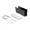 DELOCK Keystone Holder 8 prievadų pasukamas laikiklis DIN bėgiui arba sienai, juodas, 78×154×55 mm