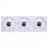 Jonsbo ZB-360 baltas 360mm ARGB PWM ventiliatorių rinkinys — 3×120mm PWM ARGB ventiliatoriai skysčio aušinimo radiatoriams