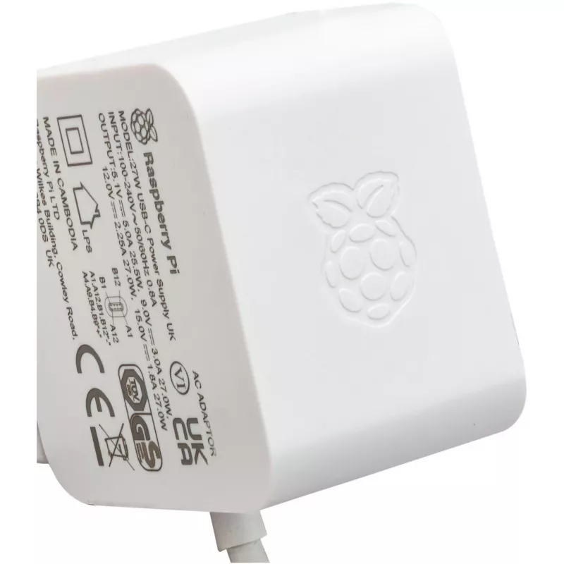 Raspberry Pi SC1152 maitinimo šaltinis ir įtampos keitiklis vidaus naudojimui 27 W baltas (SC1152)