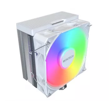 Oro aušintuvas Montech NX400 ARGB 120 mm Baltas – 270 W TDP, FDB, 156×74×120 mm