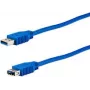 USB laidas e+p CC 318/1 USB 3.2 Gen 1 1,5 m mėlynas