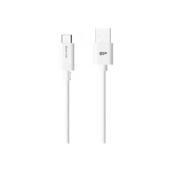 USB laidas Silicon Power Boost Link PVC LK10AC 1m USB A USB C Baltas