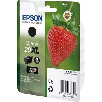 Epson Strawberry 29XL K rašalo kasetė, 1 vnt., Originali, didelės talpos (XL), juoda