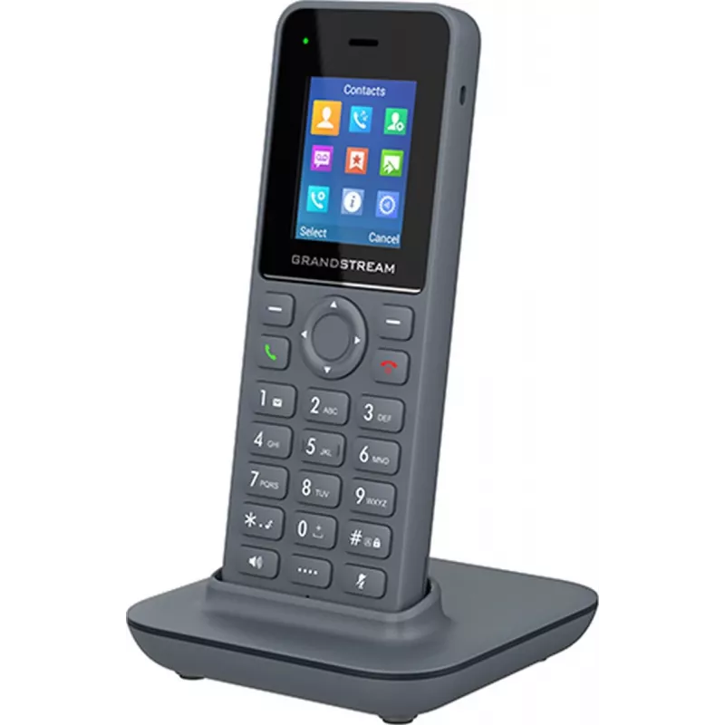 IP telefonas Grandstream DP725 belaidis ragelis, pilka spalva, 1,8 colio TFT ekranas, 20 linijų, ličio jonų 1500 mAh