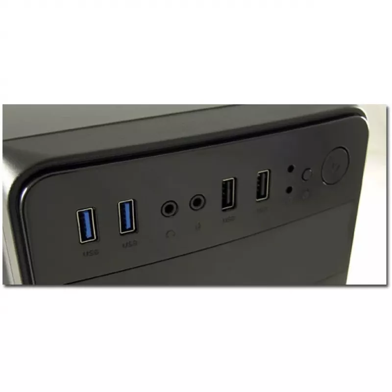 LC Power 2015MB – korpusas Micro ATX – be maitinimo šaltinio – juodas – USB / garsas (LC-2015MB-ON)