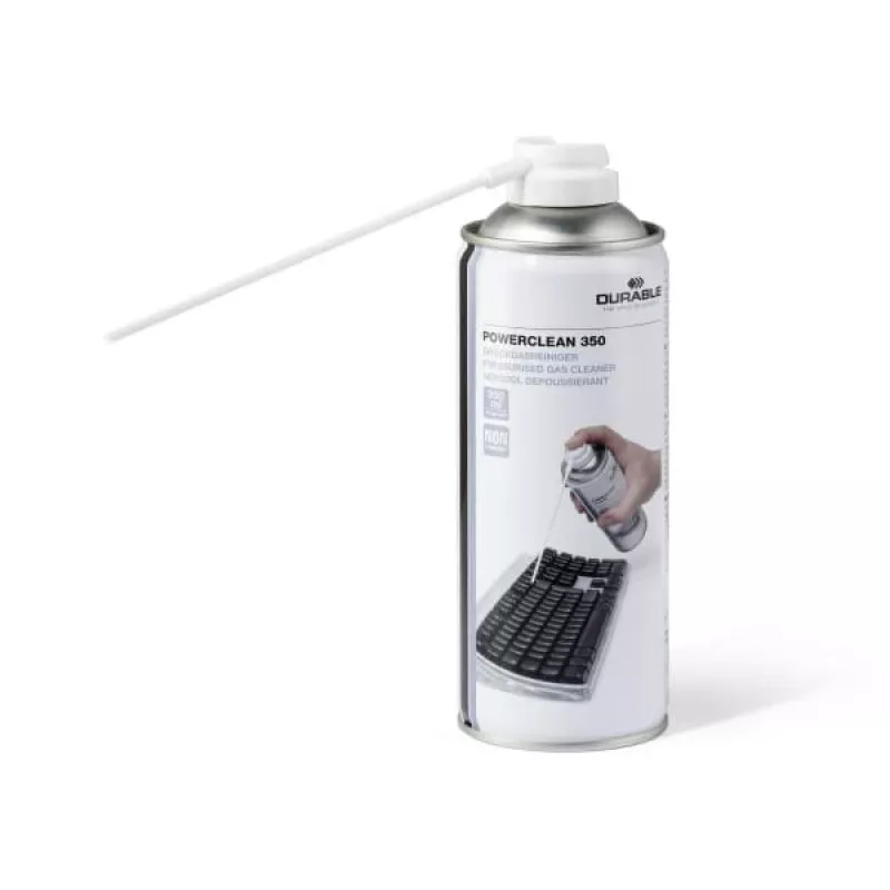 Durable Powerclean 350 – Suslėgto oro balionėlis – skaidrus