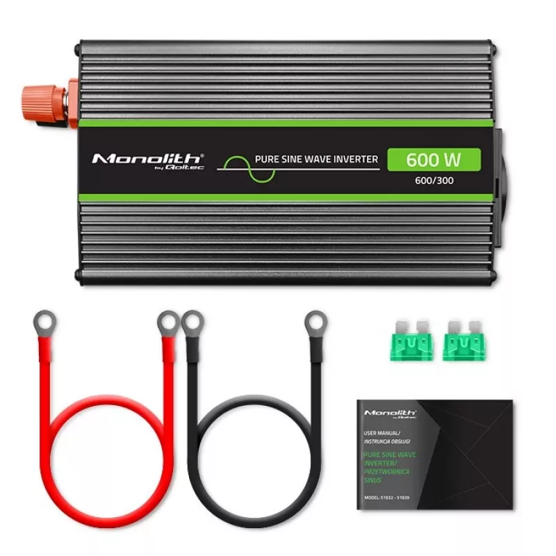 Qoltec Monolith automobilinis keitiklis 600 W 12 V
