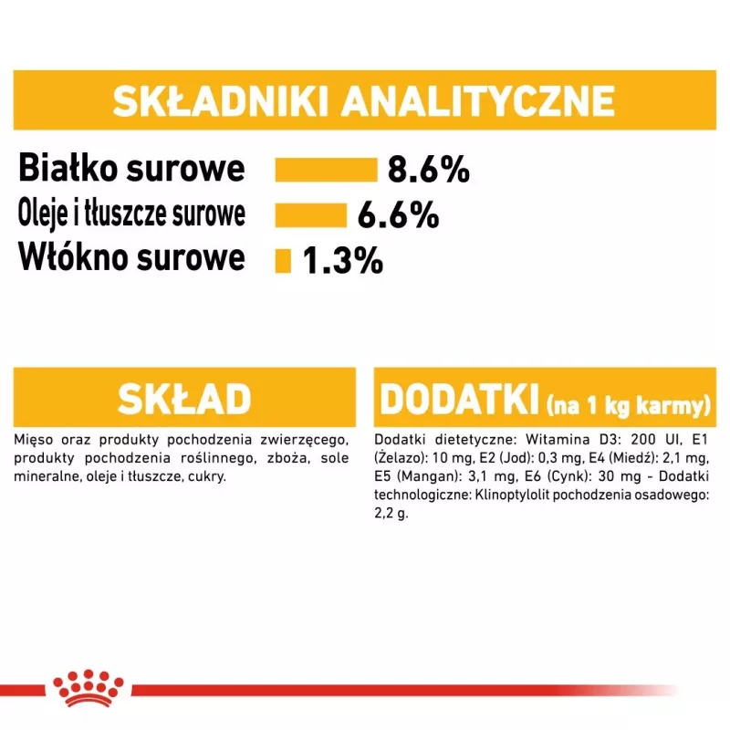 Šlapias šunų ėdalas Royal Canin Dermacomfort Adult 85 g pakelis – jautriai odai, paukštienos skonis, 78% drėgmės