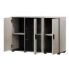 Komoda Cama Meble SOHO 120×41×80 cm – kashmyro priekiai, juodas karkasas