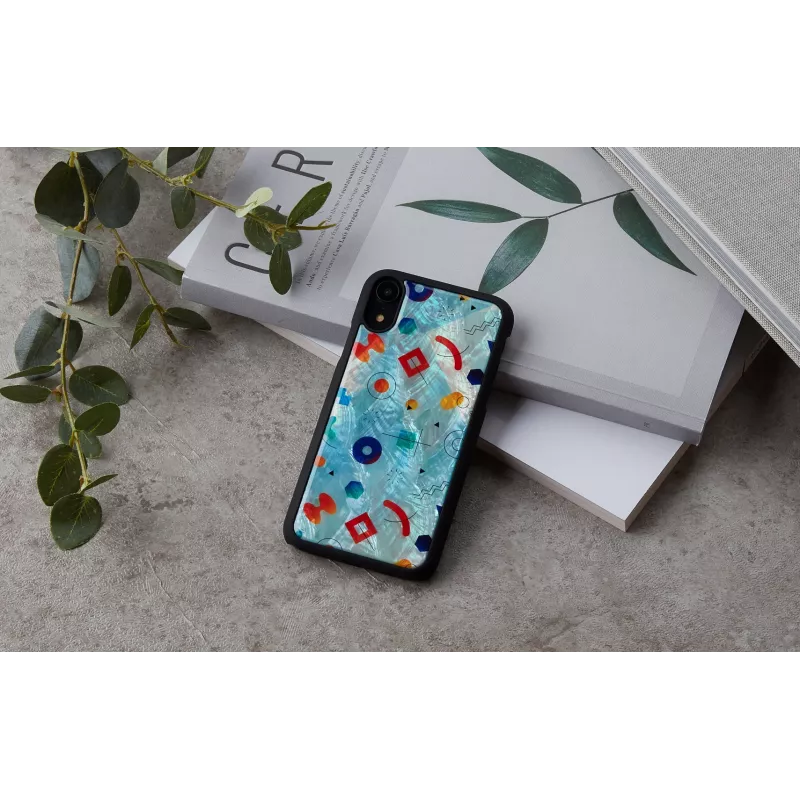 Apsauginis dėklas iKins iPhone XR — Juodas Poppin Rock dizainas