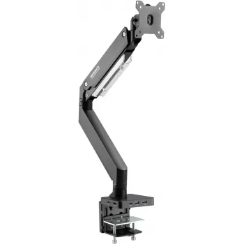SpeaKa Professional SP-MM-810 Vieno monitoriaus laikiklis ant stalo 43,2 cm (17) - 88,9 cm (35) su integruota dokovimo stotele, dujų spyruoklės technologija, pakreipiamas, sukamas (SP-10506476)