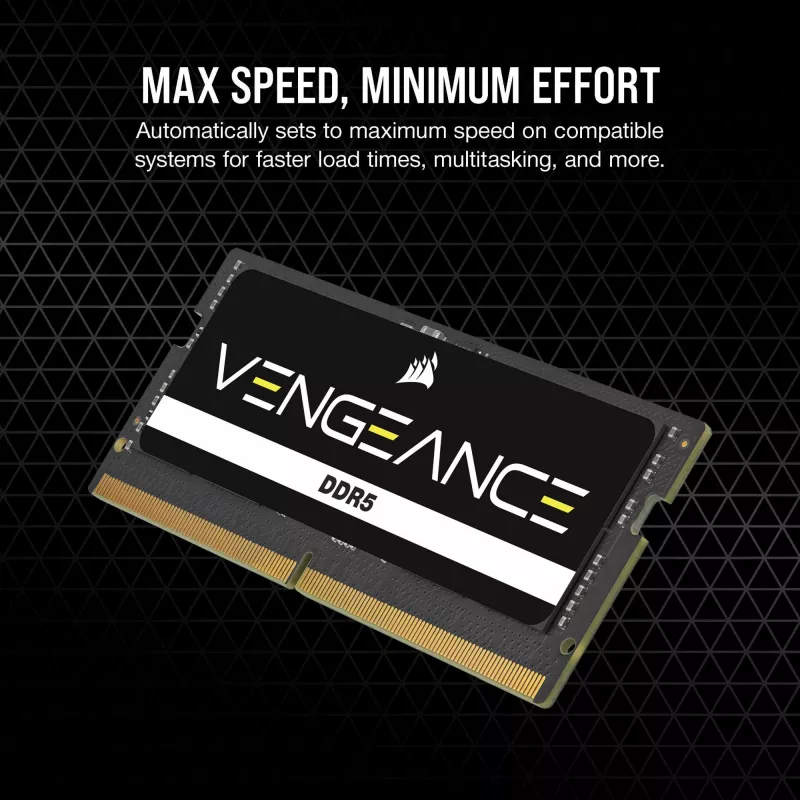SO-DIMM 64 GB DDR5-5600 (2x 32 GB) Dual-Kit, Corsair Vengeance juoda