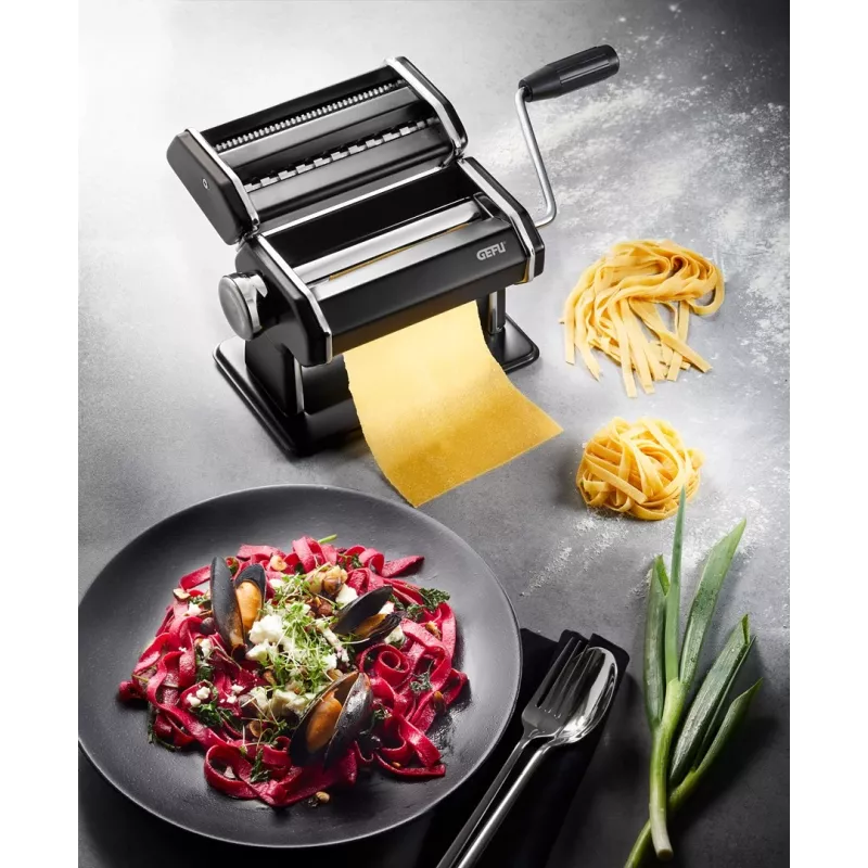 Rankinė makaronų mašina GEFU GF89426 – lasanijai, tagliatelle, tagliolini, nerūdijantis plienas ir plastikas, 205×200×155 mm