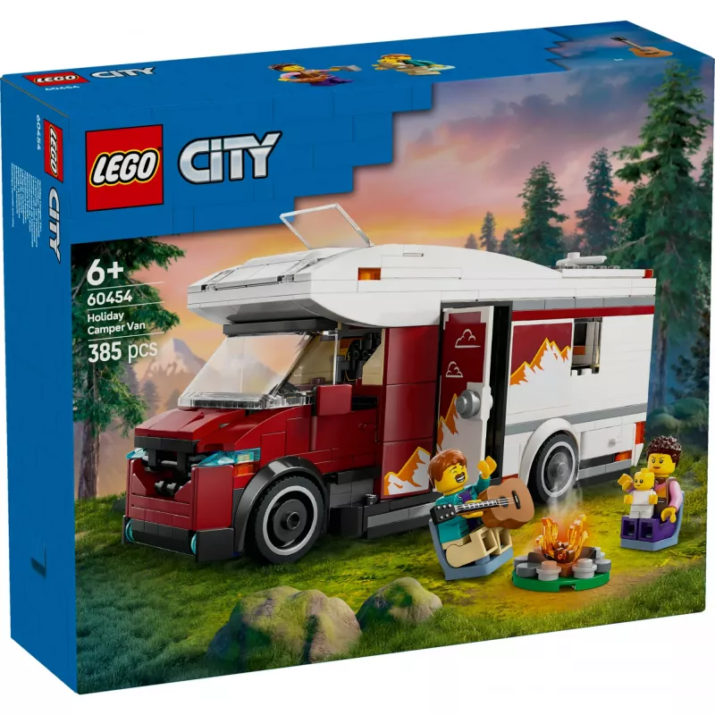 Konstruktorius LEGO City Nuotykių kemperis 60454, 385 detalės, aukštis 80 mm, nuo 6 metų